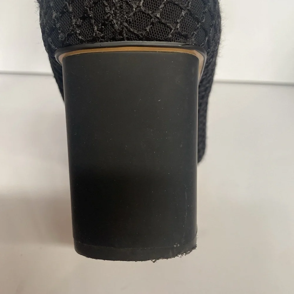 Zara Whimsigoth Mesh Heeled Zip up Booties Black Size 39 US 8.5